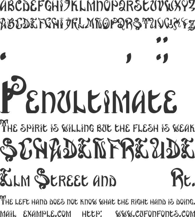 Dunwich Ink font preview