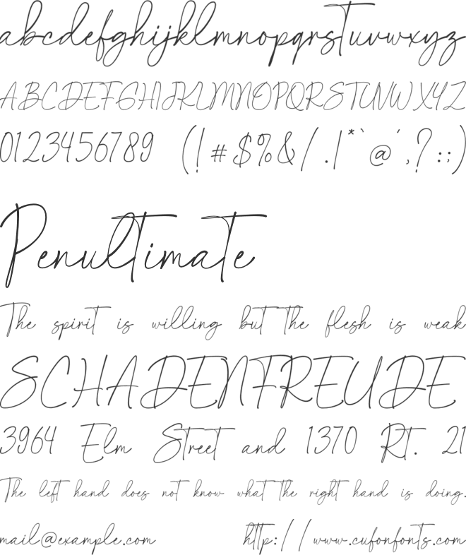 Cristal Elegance font preview