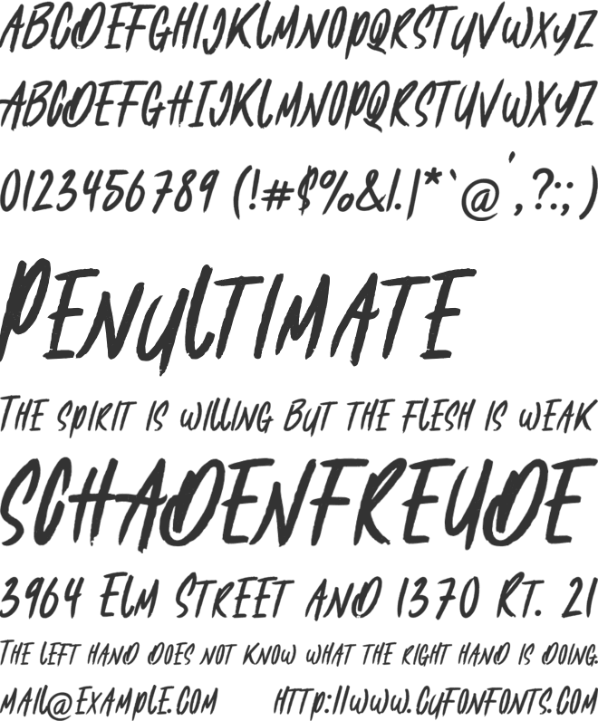 Bathwagon font preview