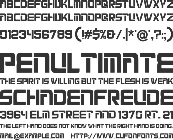 NEUTRON TECH font preview