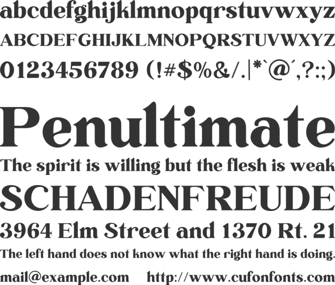 Nadysah font preview