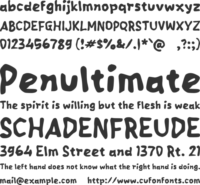 Obaco font preview