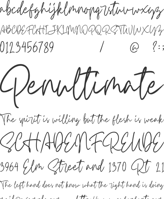 Carnollia Signature Trial Version font preview