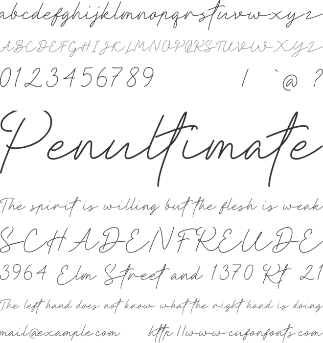 Clathyn Keith Signature-Trial Version font preview