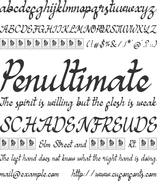 Lesstari Menandy font preview