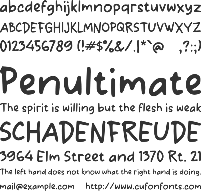 Oapik Cute font preview