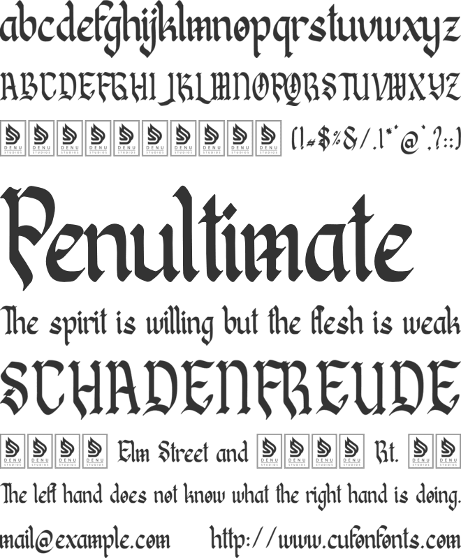 Zoldisx font preview