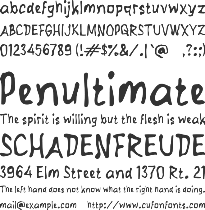 Oaglik font preview