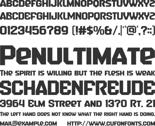 Quarterback font preview