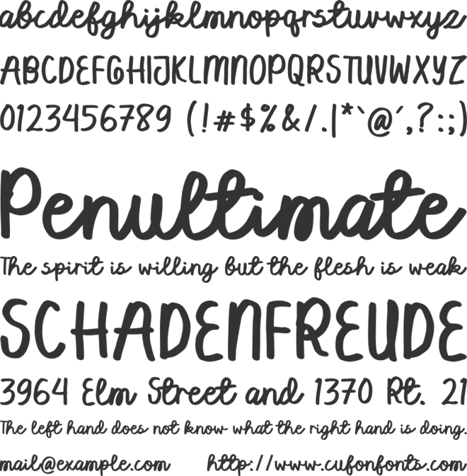 WarmTea font preview