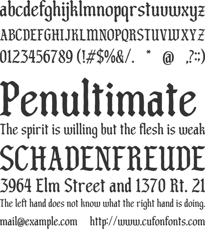 Black Chorola font preview