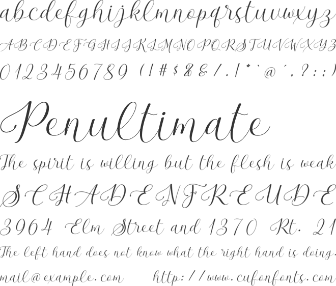 Morneta font preview