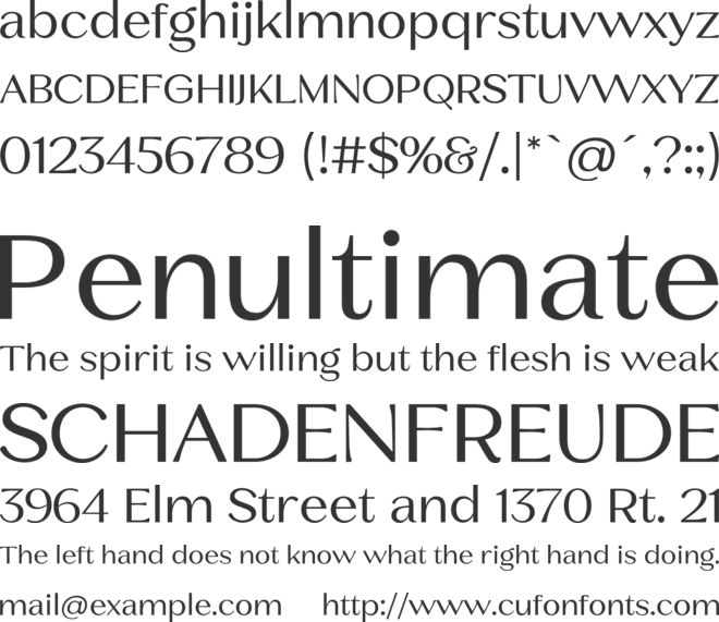 Luxenta font preview