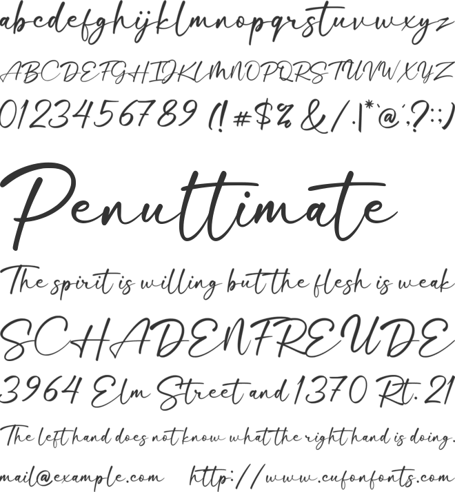 Cisalack Signature font preview