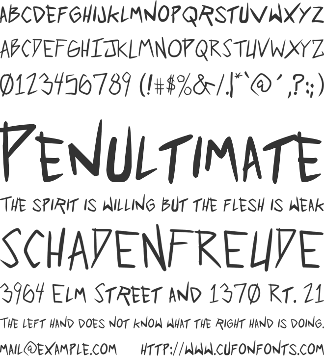 2 much coffee font preview