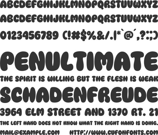 Super Moods font preview