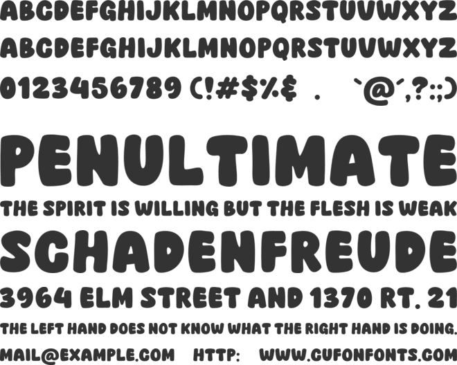 Sugar Bread font preview