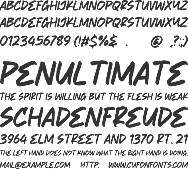 Ghost Marker font preview