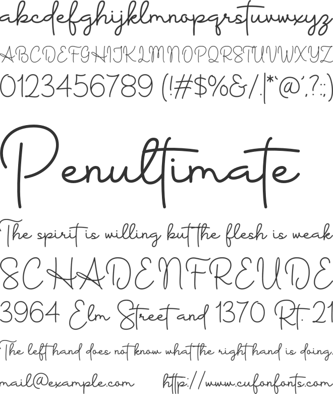 Huntgraphy font preview