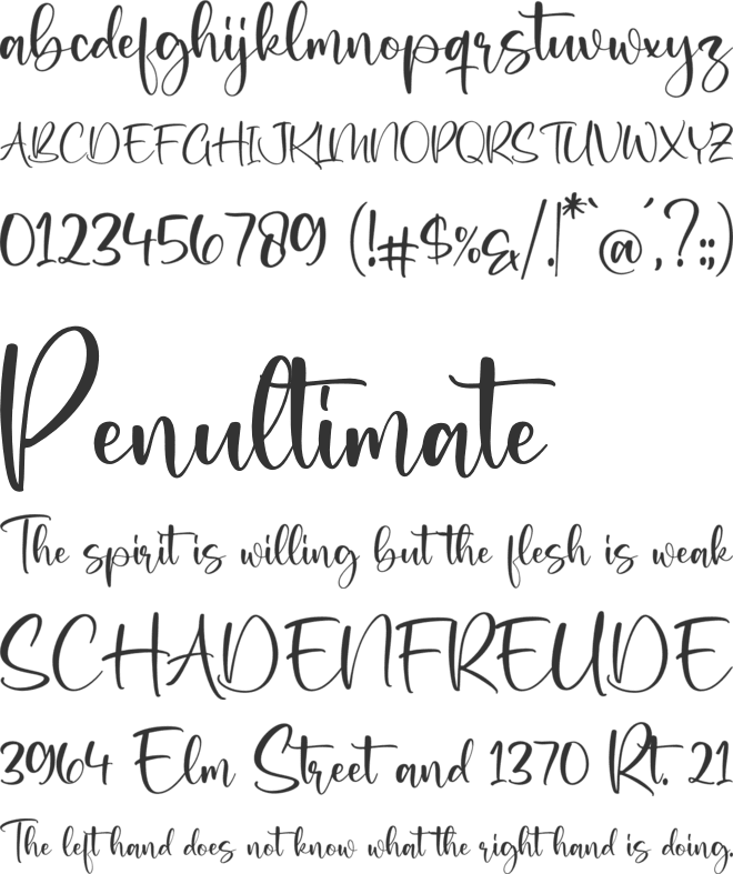 Bronwish Albilone font preview