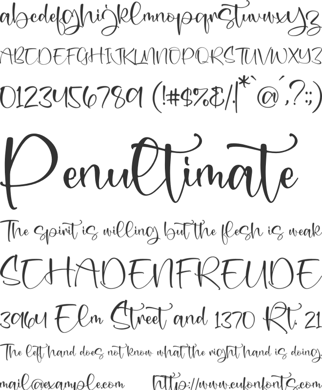 Gabrilone font preview