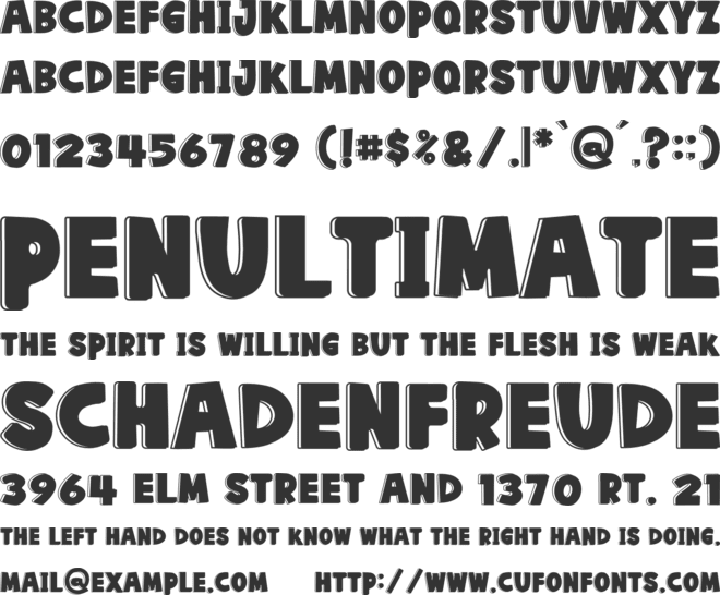 Balpoint font preview