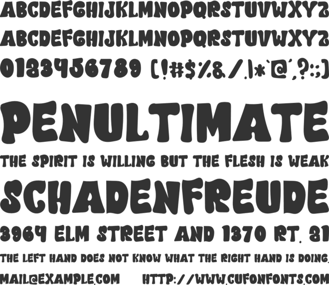 Nighteen December font preview