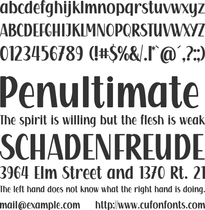 Simple School font preview