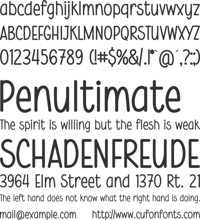 Stylish Teacher font preview