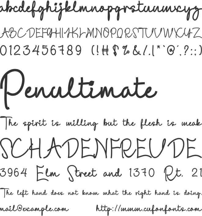 Rudalina font preview