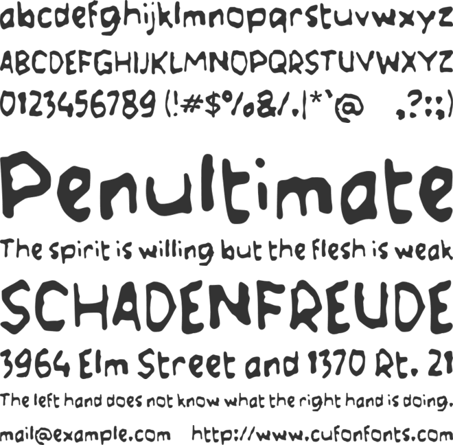 Oanteh font preview