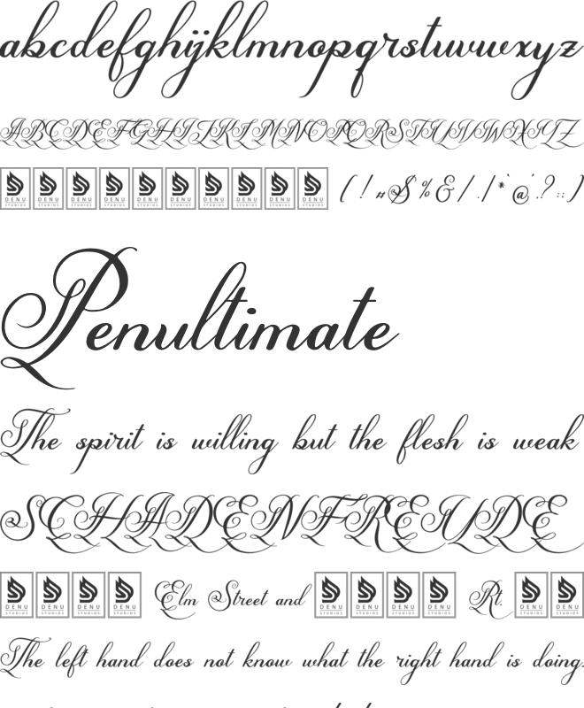 Benlanthy font preview