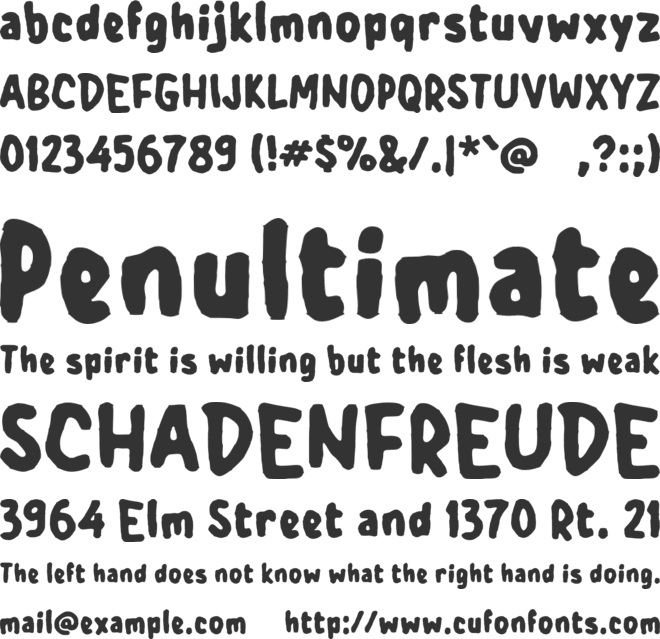 Obafen font preview