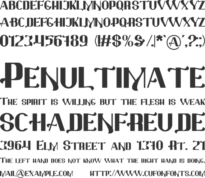 Famans font preview