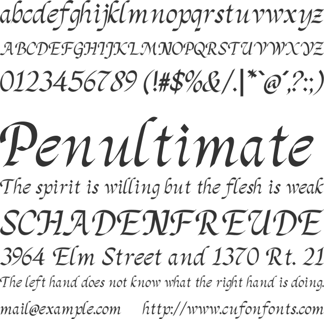 Flowing Romance font preview