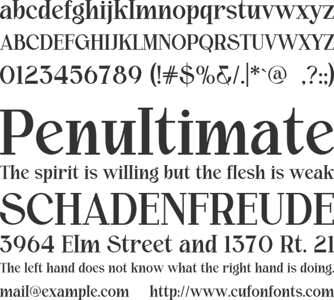 Calvine font preview