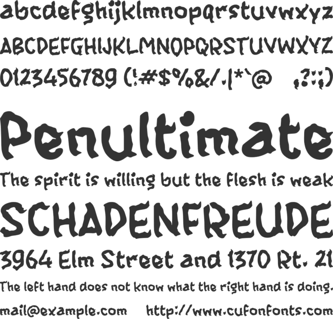 Obena font preview