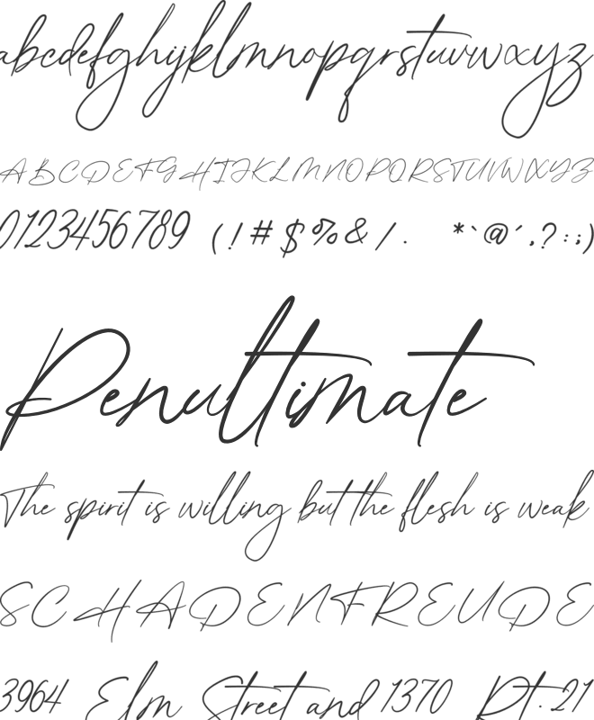 Holderitme font preview