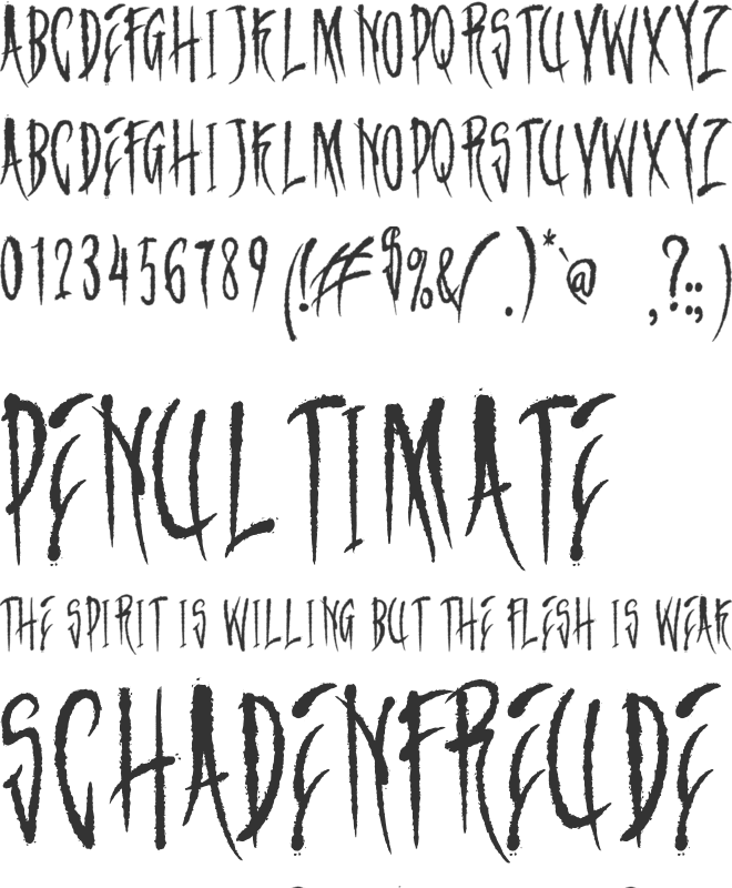 Violance Thriller font preview