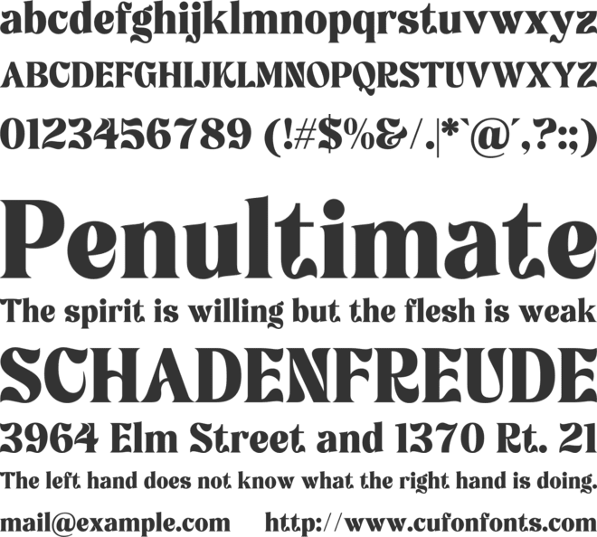 Rochega font preview