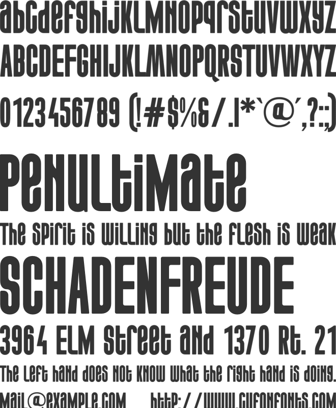 Maderon font preview