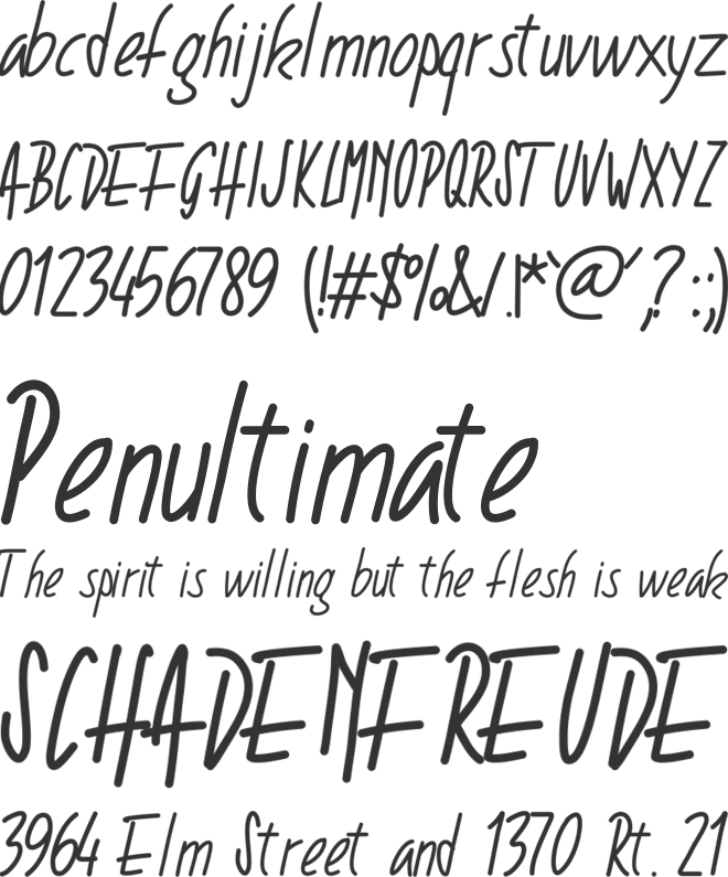 PWNarrow font preview