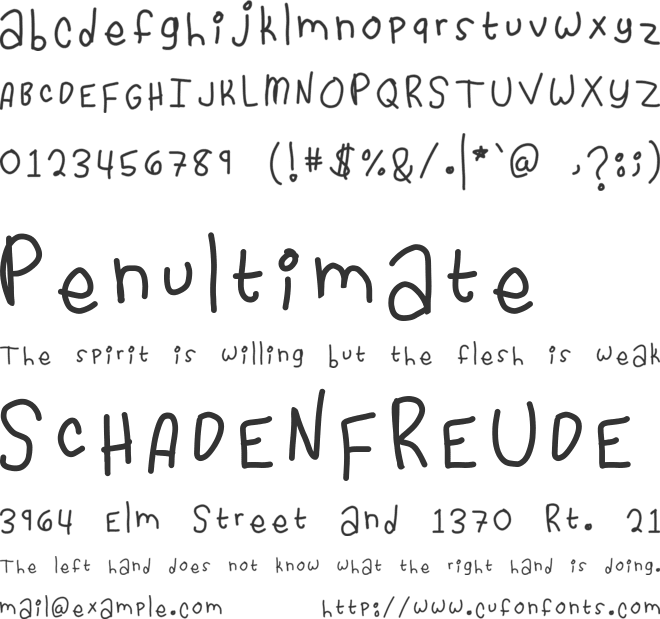 Cassidy Loves You font preview