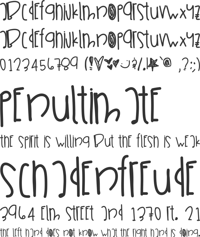 SneakerHunting font preview