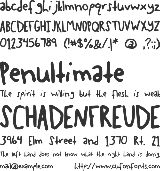 MollyWolly font preview