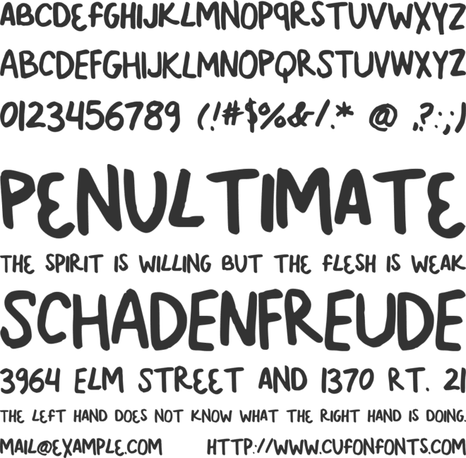 KickINGgrAVeL font preview