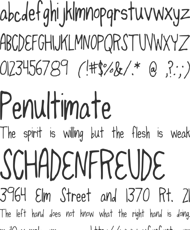 spaghettistrap font preview