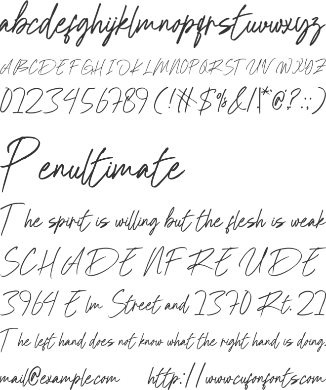 Kadohan font preview