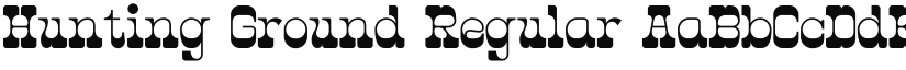 Hunting Ground Regular font