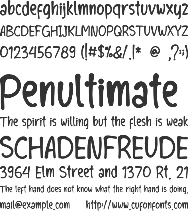 LAUGHIES font preview